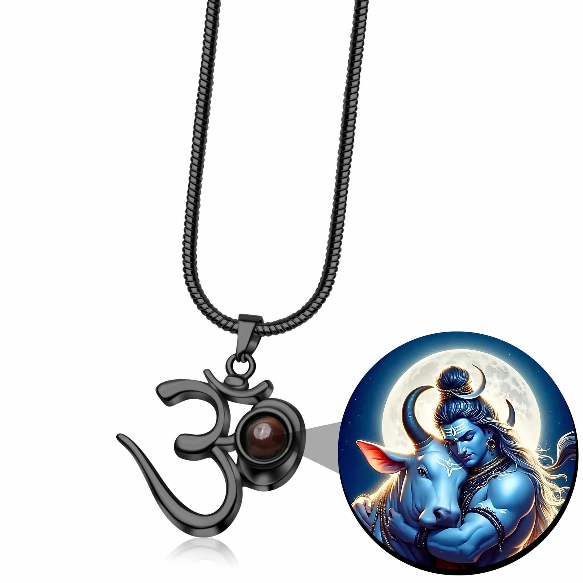 Shiva OM Pendant Shiva & Nandi