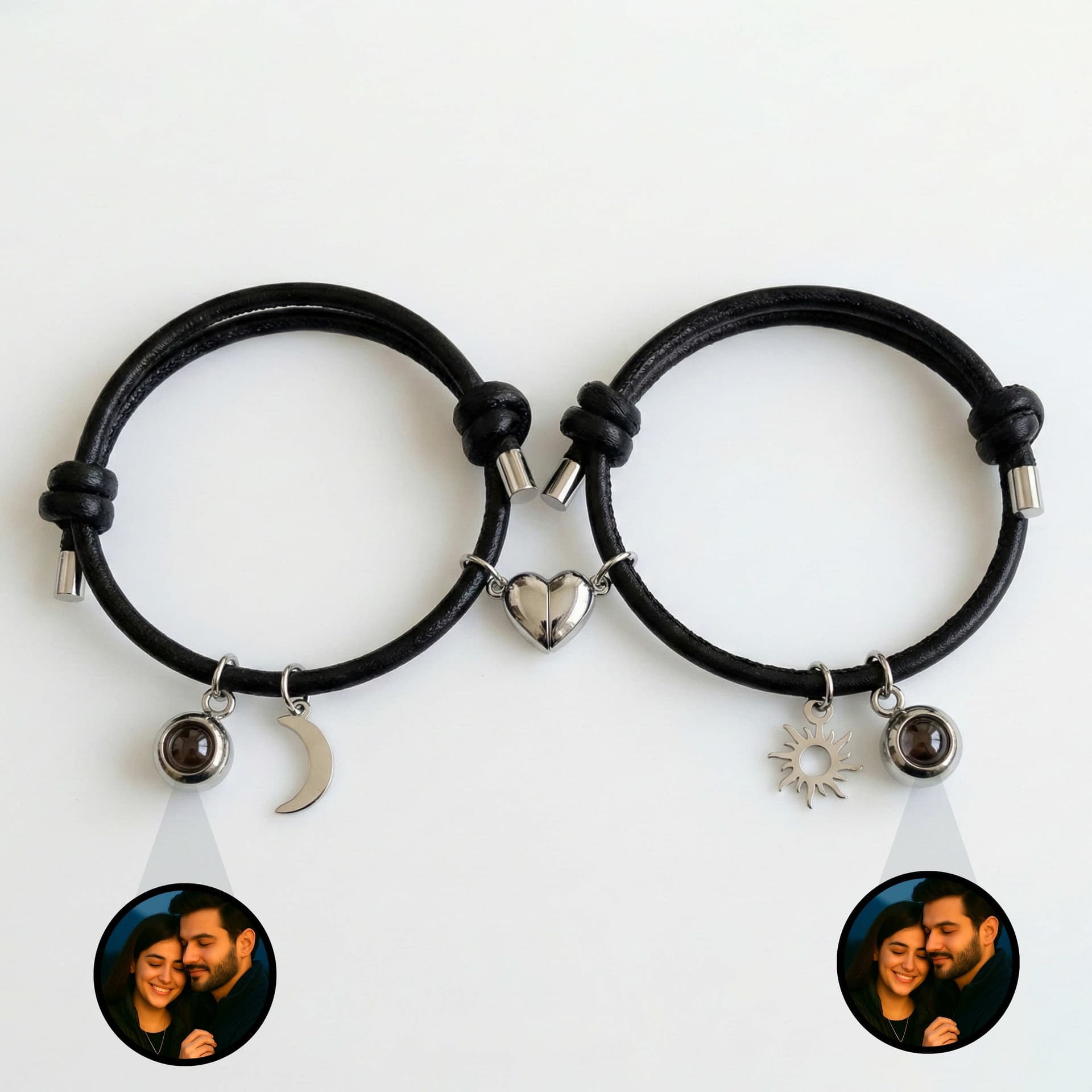 Magnetic Heart Him & Her PhotoJewels Bracelet