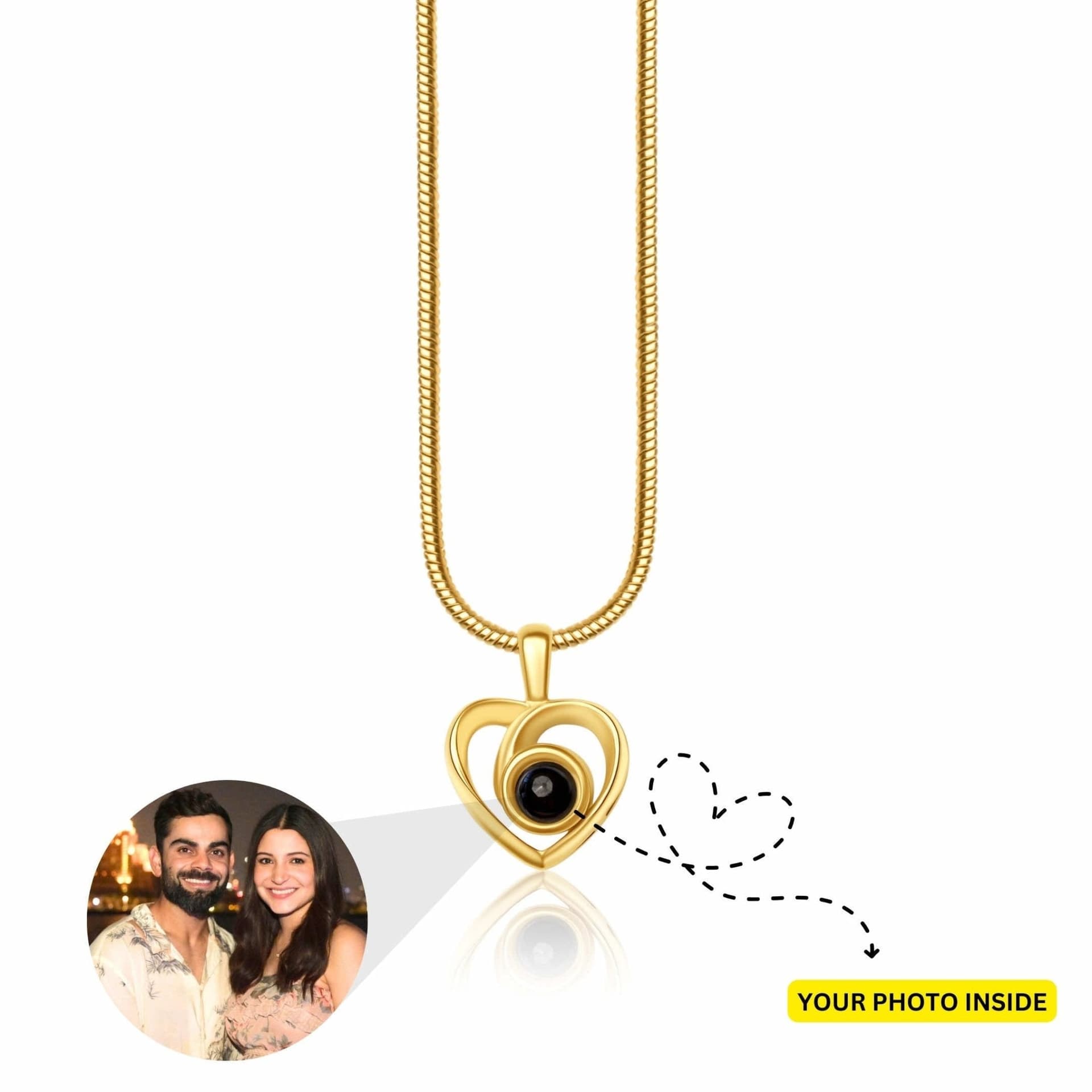 Curve Heart PhotoJewels Necklace